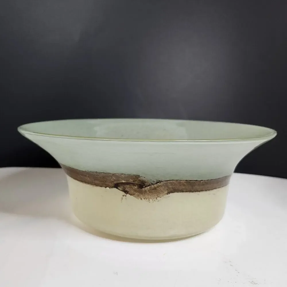 NWOB Vintage PartyLite Tranquility Glass Bowl Multi Use Southwestern Cottagecore - Picture 3 of 14